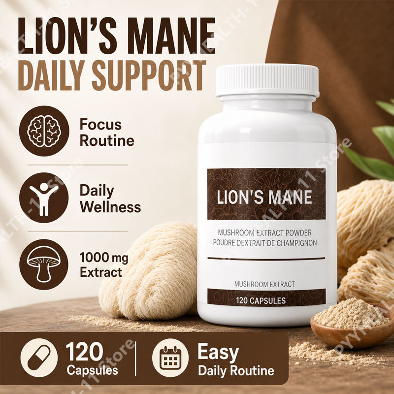 Lion Mane Mushroom - Lion’s Mane Mushroom Capsules Supplement with