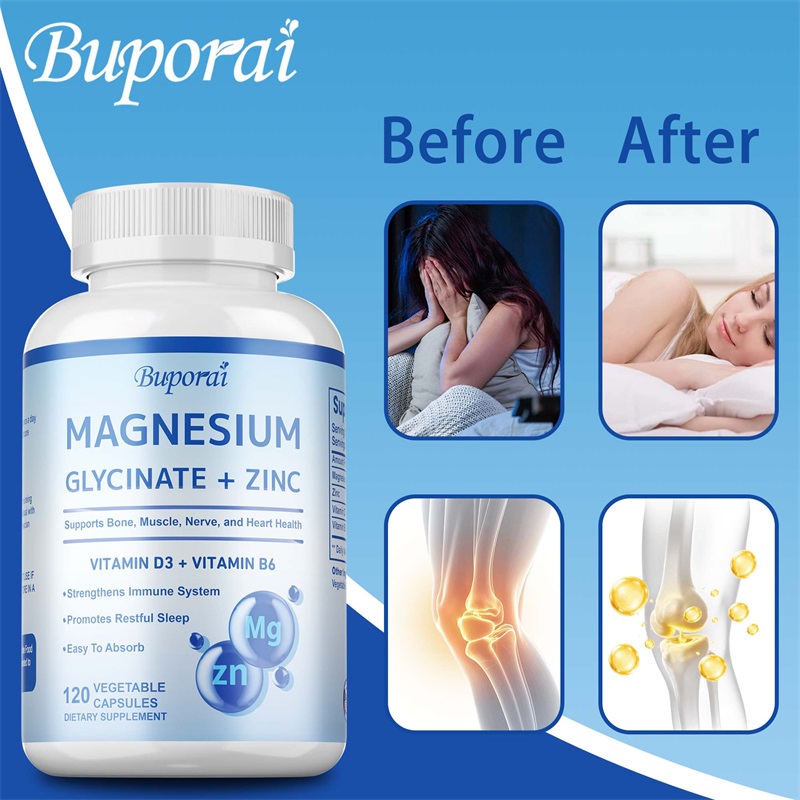 Magnesium Glycinate Capsule - Magnesium Glycinate + Zinc Supplement Capsules,