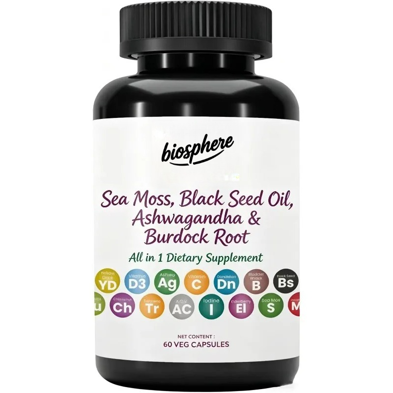 Black Seed Oil Capsule - Seaweed, black seed oil, turmeric, burdock,