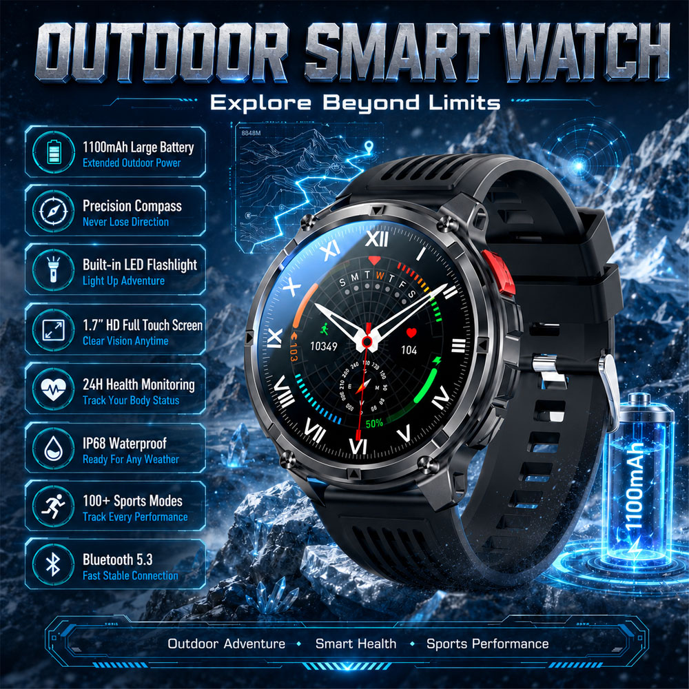 Nutrition Gym - 2026 New YAOCX AMOLED Smartwatch Men