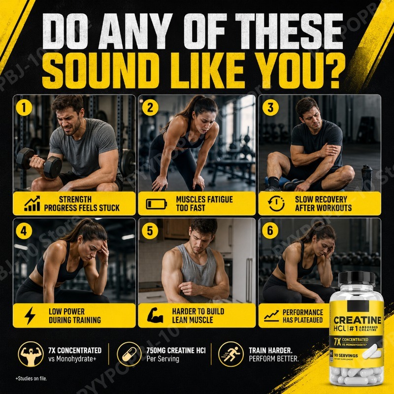 Creatine HCl 750mg 90 Capsules - Fitness With Nutrition review and price