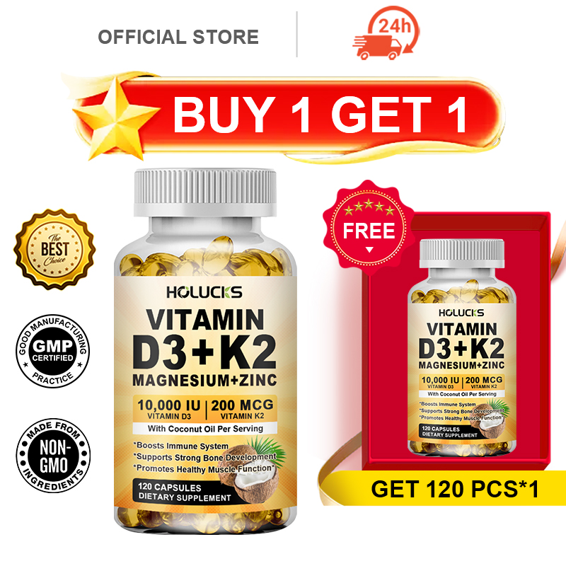 Buy 1 Get 1 Free! Vitamin D3+K - Magnesium Glycinate Capsule review and price