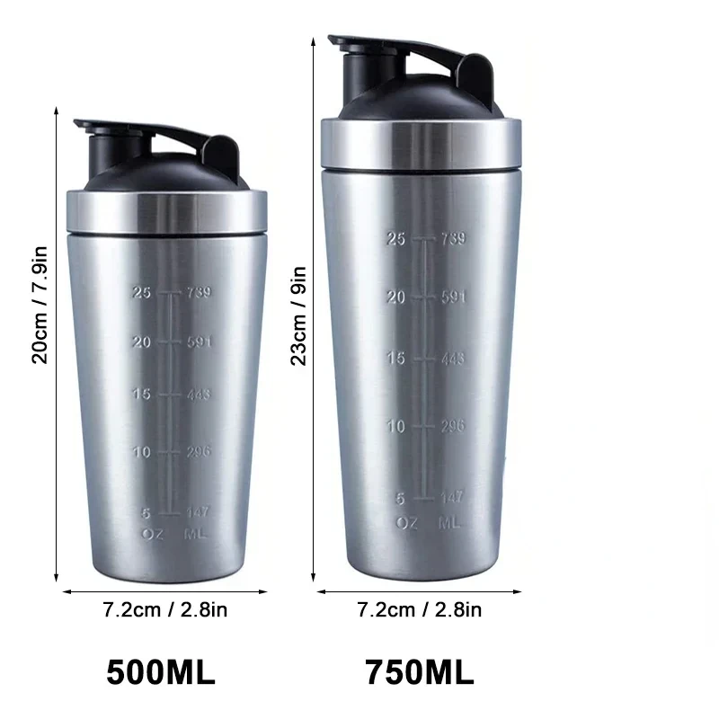 Stainless Steel Protein Shaker - Fitness With Nutrition review and price