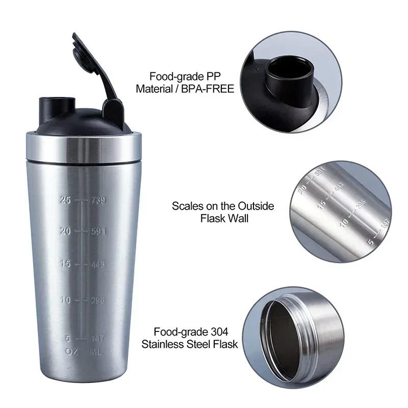 Stainless Steel Protein Shaker - Fitness With Nutrition review and price