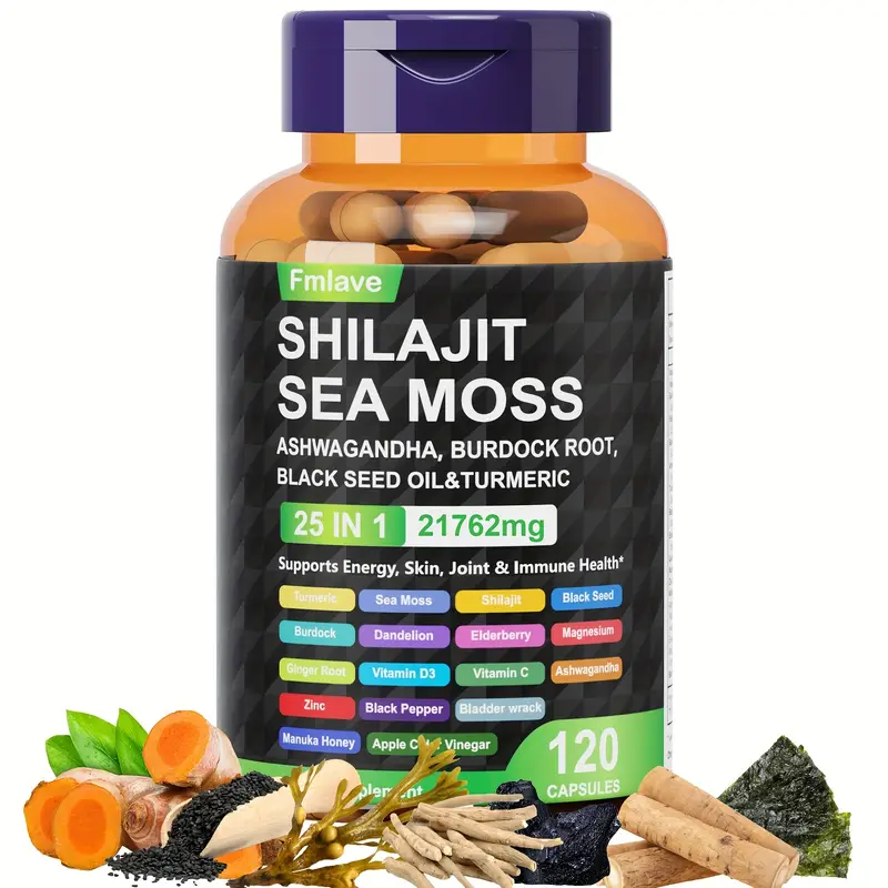 Fmlave 25 in 1 Sea Moss Black  - Black Seed Oil Capsule review and price