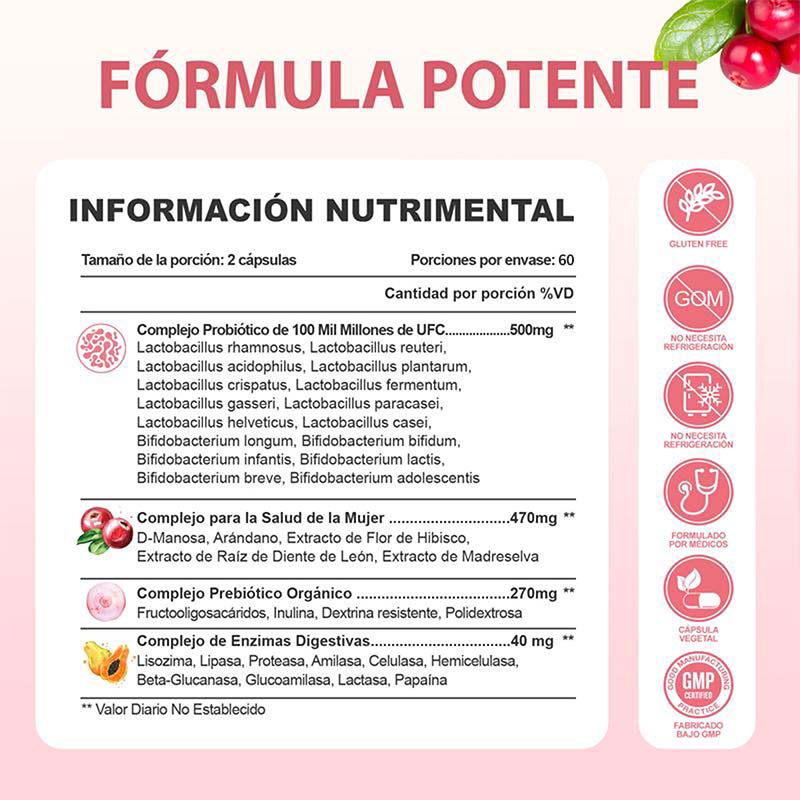 PROBIOTICOS MUJER Capsules - H - Probiotics Women Health review and price