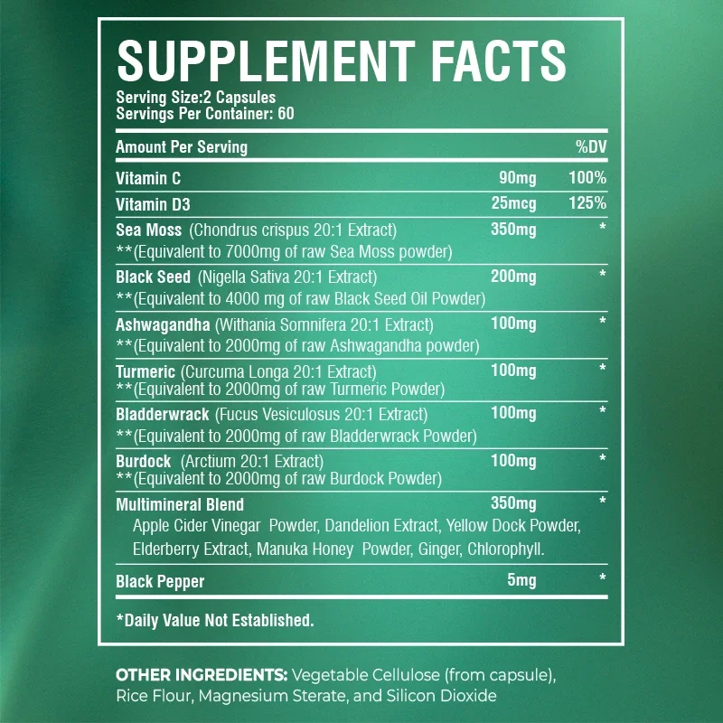 Sea Moss | Black Seed Oil | As - Black Seed Oil Capsule review and price