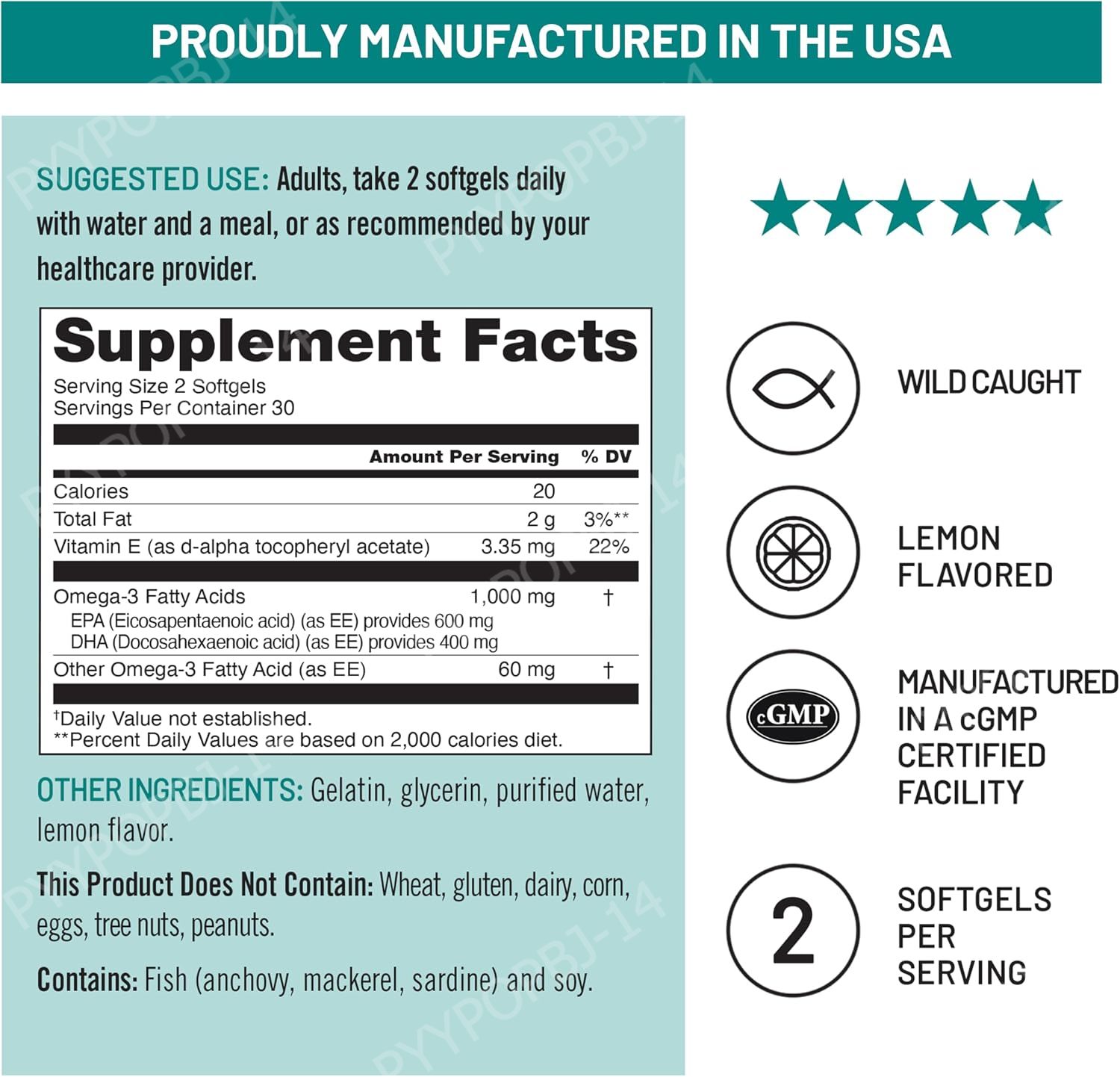 Omega-3 Fish Oil 1000mg EPA 60 - Omega 3 Fish Oil review and price