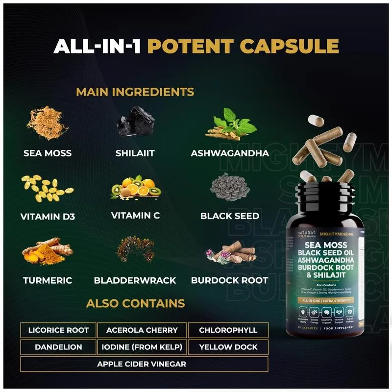 Black Seed Oil, Shilajit, Sea  - Black Seed Oil Capsule review and price